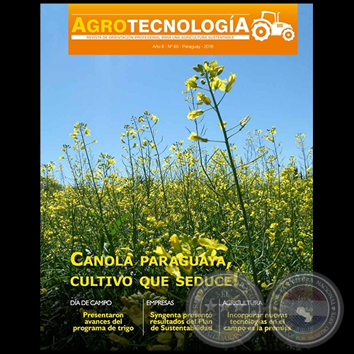 AGROTECNOLOGÍA Revista - AÑO 6 - NÚMERO 65 - AÑO 2016 - PARAGUAY